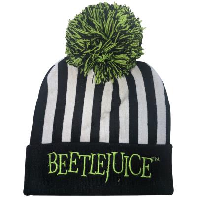 Beetlejuice Beanie - Unisex Winter Hat - Striped Bobble Hat (77415)