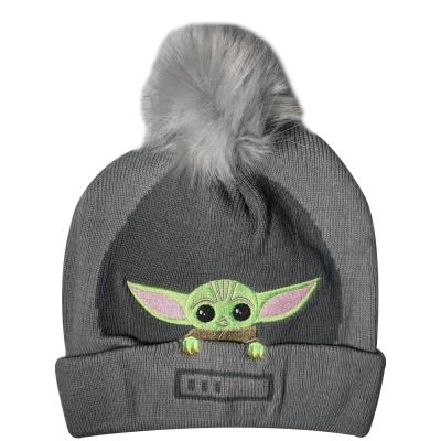 Star Wars The Mandalorian Beanie - Unisex Winter Hat - Grogu Bobble Hat (77429)