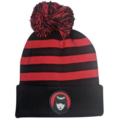 Emily the Strange Beanie - Women's Winter Hat - Striped Bobble Hat (77419)