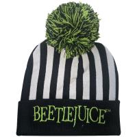 Beetlejuice Beanie - Unisex Winter Hat - Striped Bobble Hat